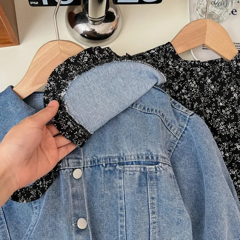 Enchanted Blossom™ - Denimjakke kombineret med kjole Sale