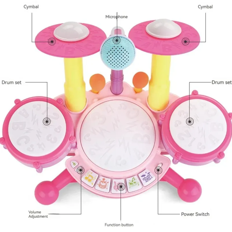 Kids Drumset™ - De små kommer i gang - Legetøjstrommesæt Discount