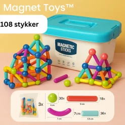 Magnet Toys™ - Udvikling af kreativitet - Magnetiske pinde Outlet