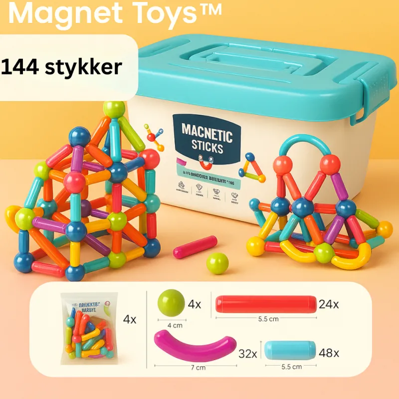 Magnet Toys™ - Udvikling af kreativitet - Magnetiske pinde Outlet