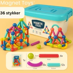 Magnet Toys™ - Udvikling af kreativitet - Magnetiske pinde Outlet