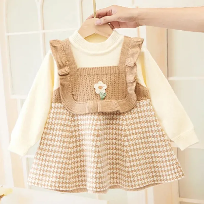 Mini Fashion™ - Sødt look - Langærmet kjole Discount