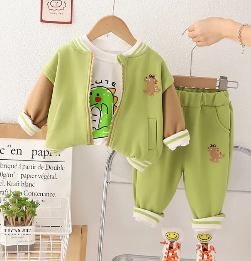 Mini Fashion™ - Casual Dino - 3-delt sæt New