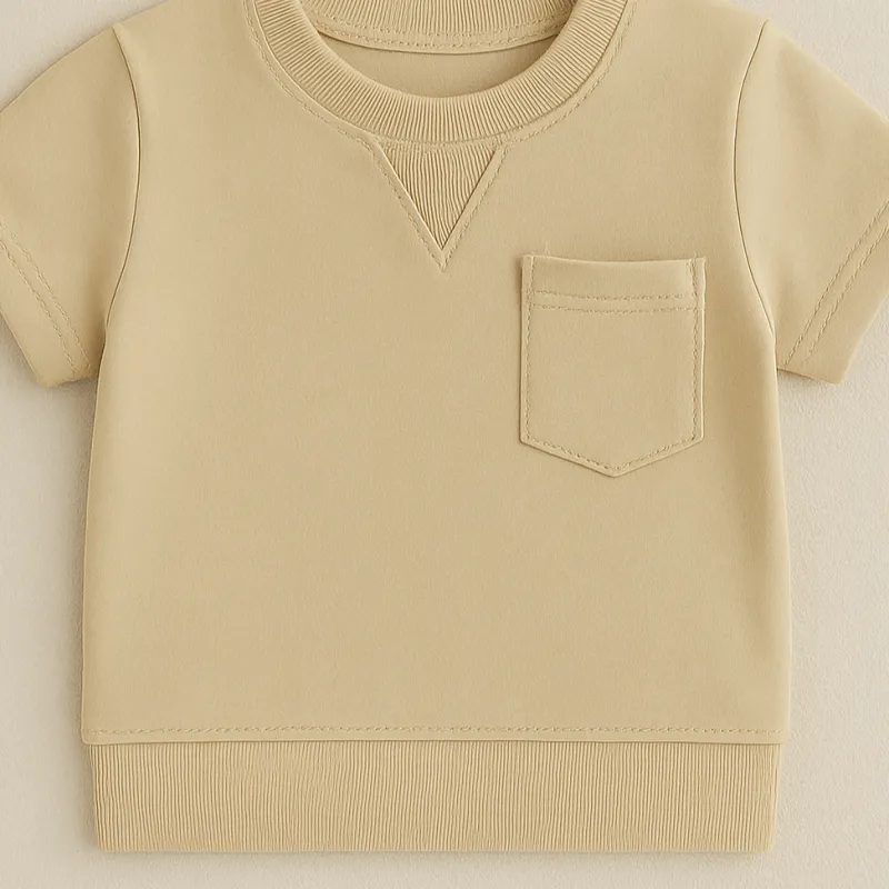 Mini Fashion™ - Cool & Comfortable - Sommersæt til småbørn Beige Online