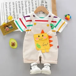 Mini Fashion™ - Dino Overalt - Tøj til børn New
