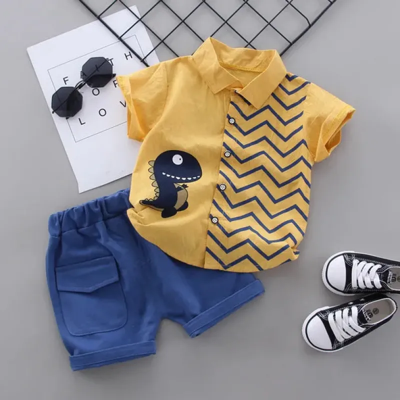 Mini Fashion™ - Dino t-shirt med shorts New