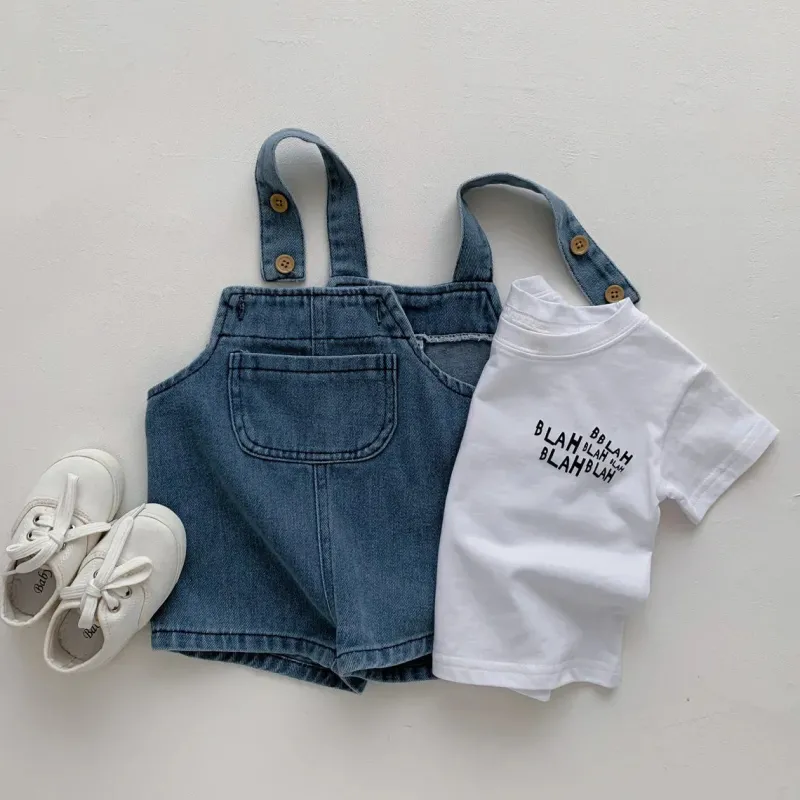 Mini Fashion™ - Drenge Alle Vegne - Denim tøjsæt Online