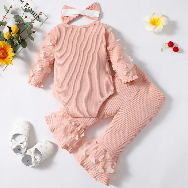 Mini Fashion™ - 'Fars lille pige' - Romper og bukser til piger Lyserød Discount