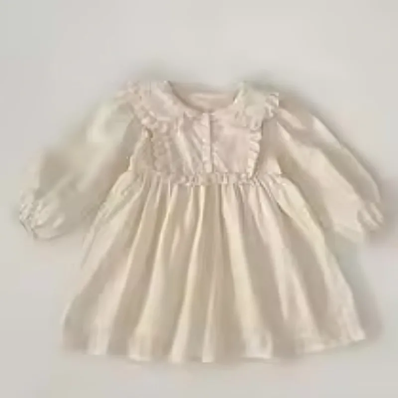 Mini Fashion™ - Kjole - Beige mønsterKomfortabel og stilfuld - Forår Romper Kjoler Børn Sale