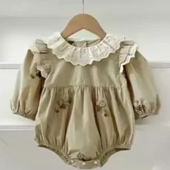 Mini Fashion™ - Kjole - Beige mønsterKomfortabel og stilfuld - Forår Romper Kjoler Børn Sale
