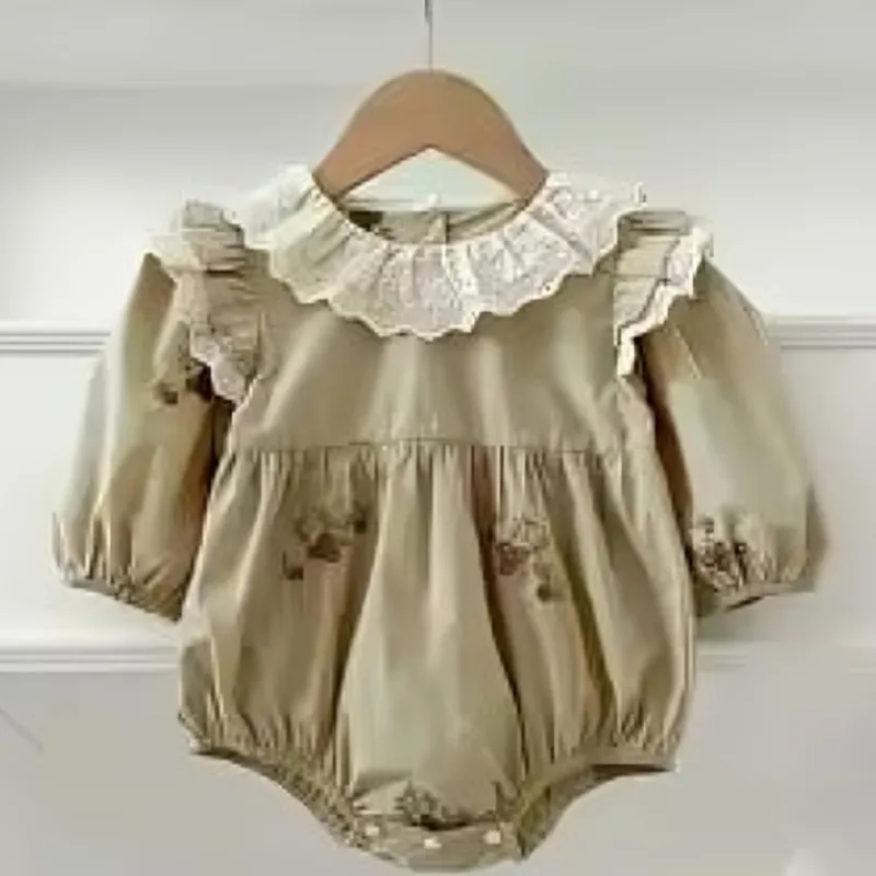Mini Fashion™ - Kjole - Beige mønsterKomfortabel og stilfuld - Forår Romper Kjoler Børn Sale