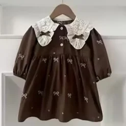 Mini Fashion™ - Kjole - Beige mønsterKomfortabel og stilfuld - Forår Romper Kjoler Børn Sale