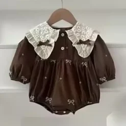 Mini Fashion™ - Kjole - Beige mønsterKomfortabel og stilfuld - Forår Romper Kjoler Børn Sale