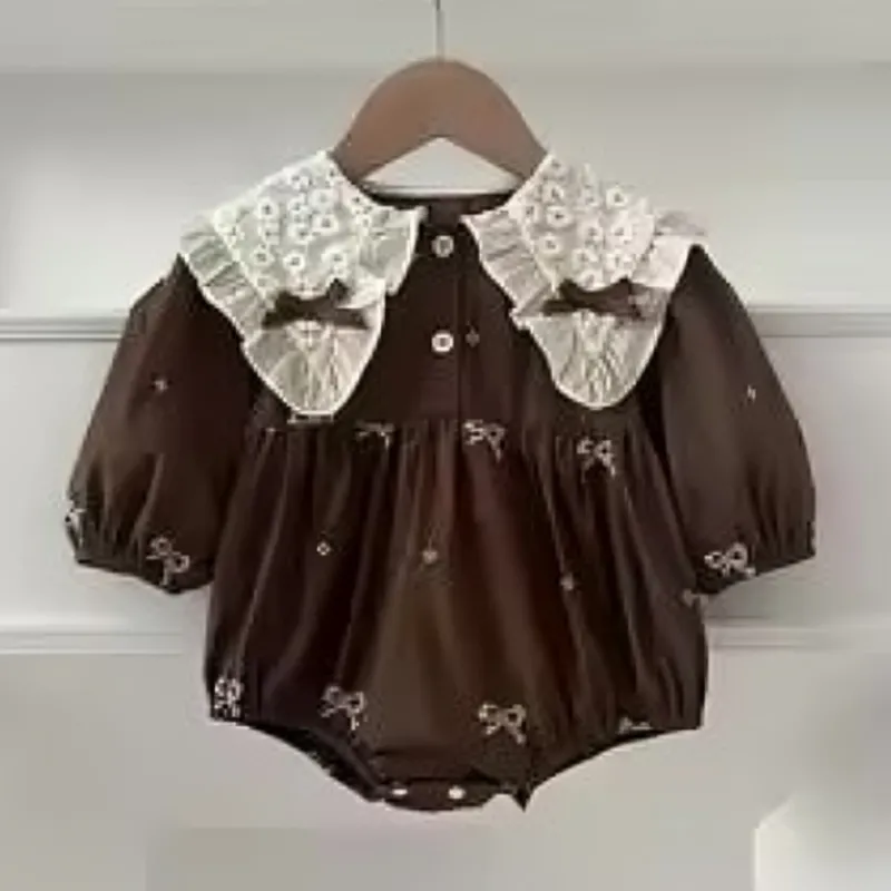 Mini Fashion™ - Kjole - Beige mønsterKomfortabel og stilfuld - Forår Romper Kjoler Børn Sale