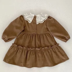 Mini Fashion™ - Kjole - Beige mønsterKomfortabel og stilfuld - Forår Romper Kjoler Børn Sale
