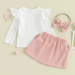 Mini Fashion™ - Kombination af top og nederdel med hårbånd Clearance