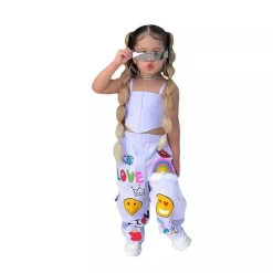 Mini Fashion™ - Moderigtigt sæt med tanktop og bukser til børn Hvid Clearance
