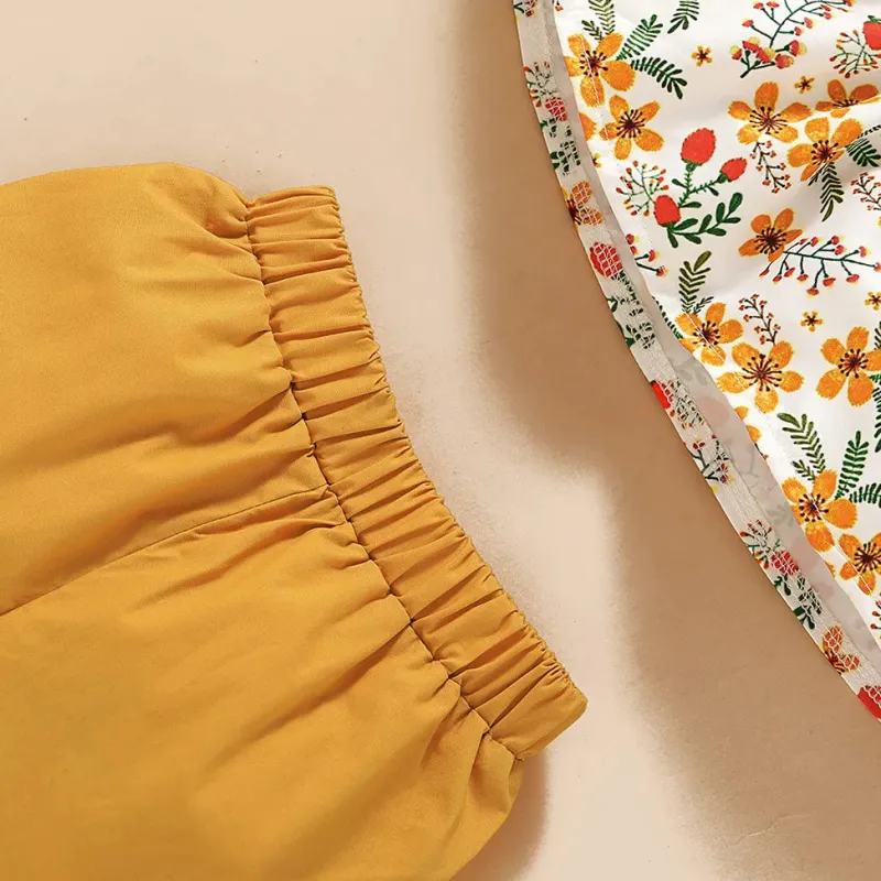 Mini Fashion™ - sødt design - 3-delt sommersæt til piger Gul Outlet