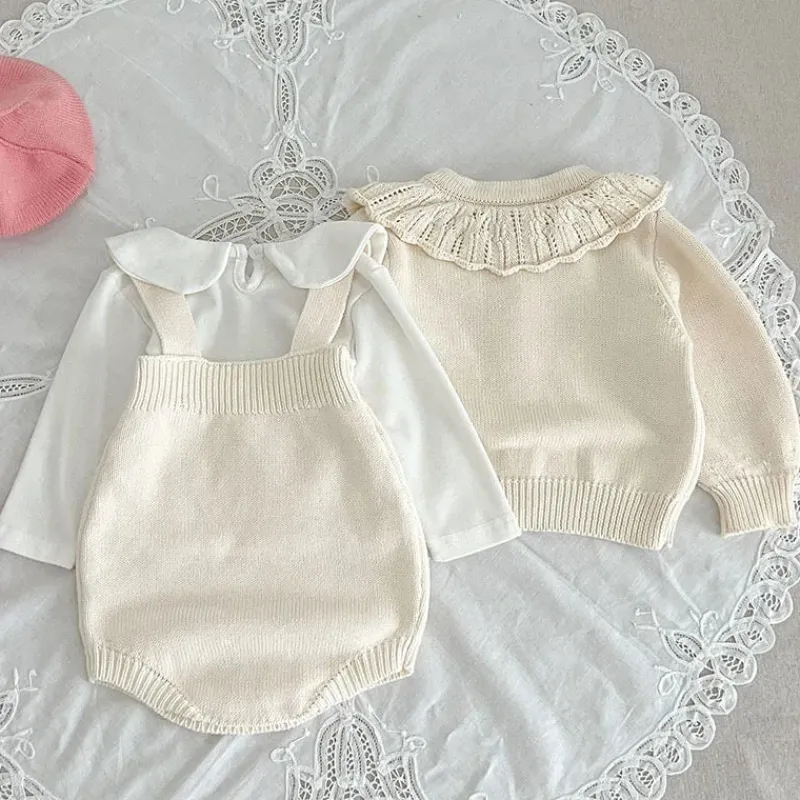 Mini Fashion™ - Sødt look - Strikket Tøjsæt Best