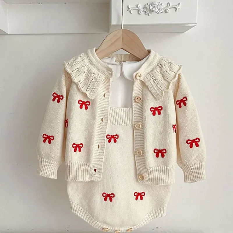 Mini Fashion™ - Sødt look - Strikket Tøjsæt Best