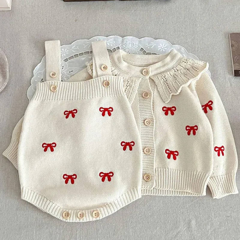 Mini Fashion™ - Sødt look - Strikket Tøjsæt Best