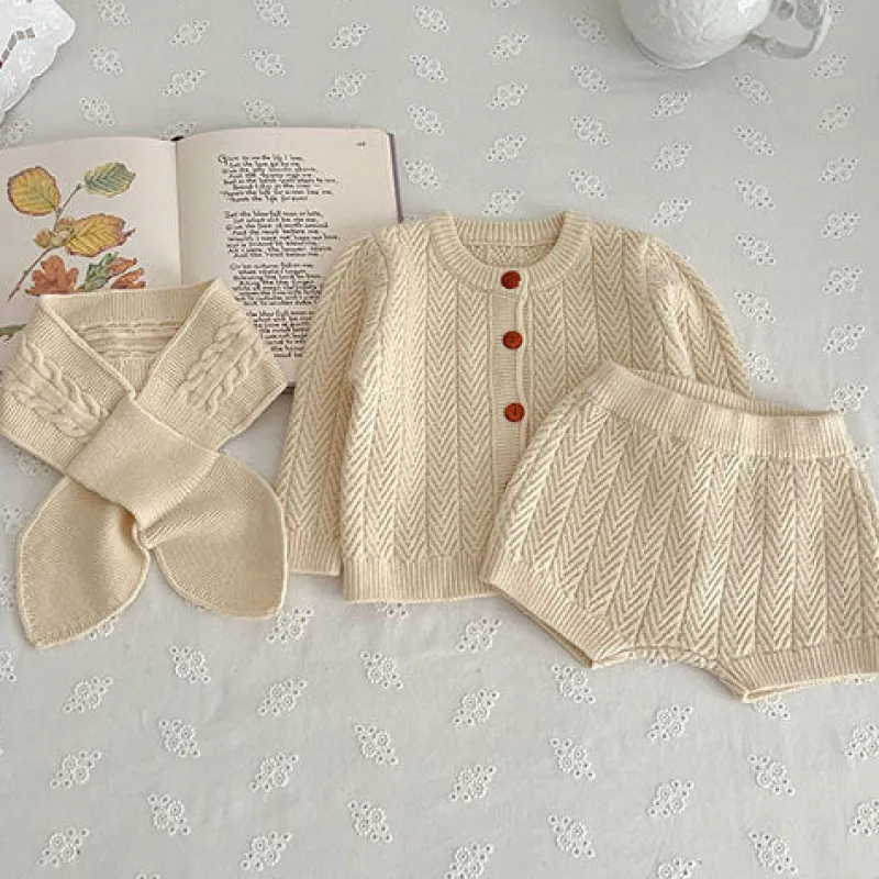 Mini Fashion™ - Sødt look - Strikket Tøjsæt Best