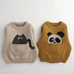 Mini Fashion™ - Sødt print med lomme - Dyresweater Sale