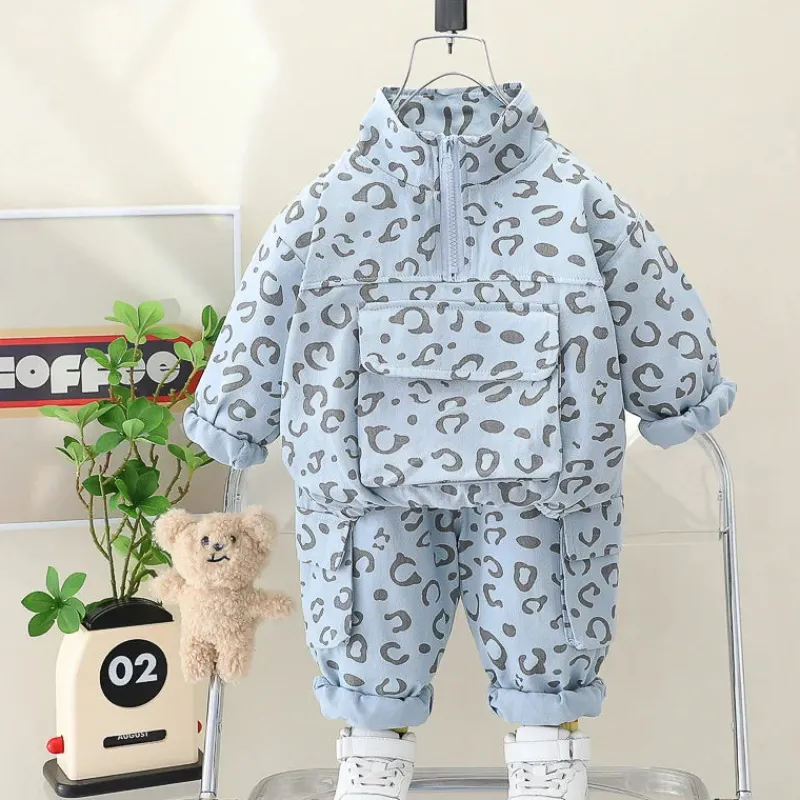 Mini Fashion™ - Sejt Leopardprint - 2-delt Tøjsæt Online