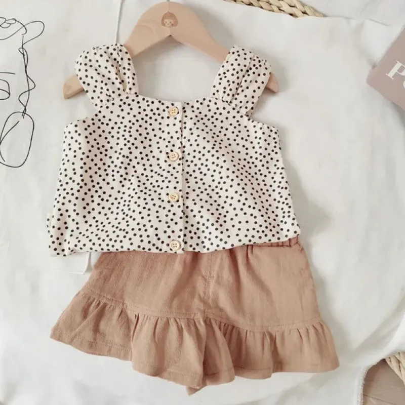 Mini Fashion™ - Sommersæt i bomuld til piger Online