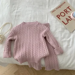Mini Fashion™ - Stilfuldt og Moderigtigt til Børn - Strikket Sweater og Bukser Online