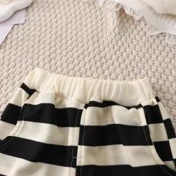 Mini Fashion™ - Stripes Fun - Shorts sæt i bomuld Hot