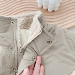 Mini Fashion™ - Super Varm - Fleece-lammeuldsjakke Khaki Discount