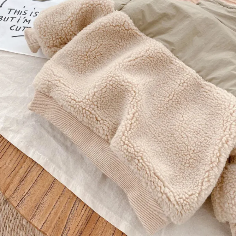 Mini Fashion™ - Super Varm - Fleece-lammeuldsjakke Khaki Discount