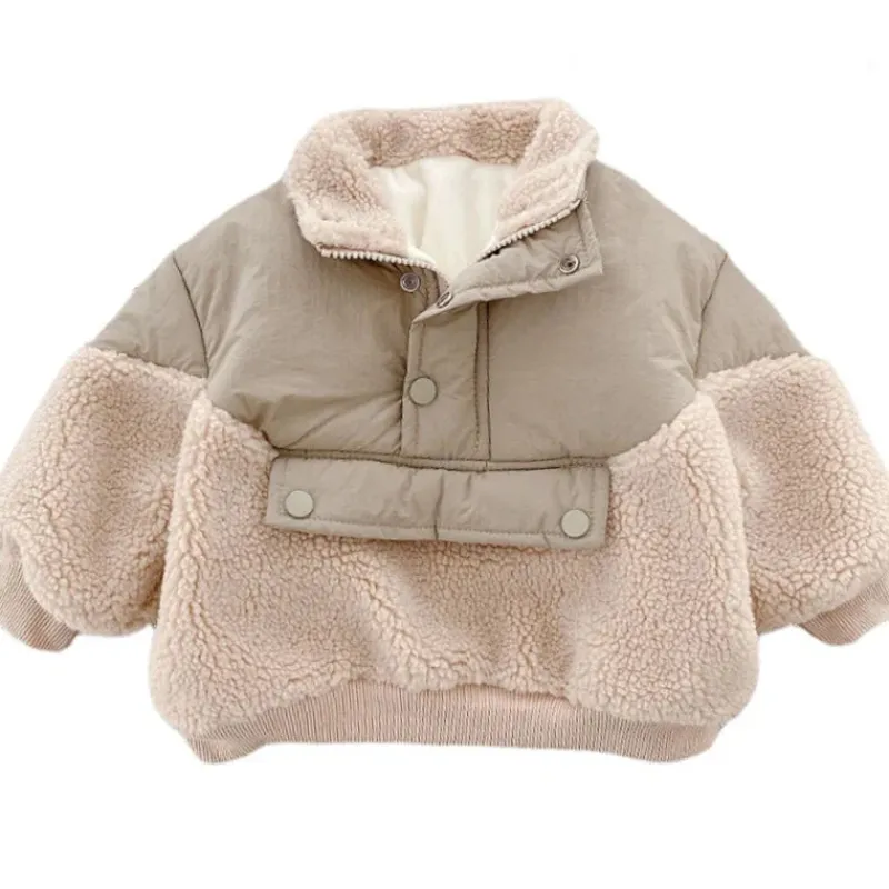 Mini Fashion™ - Super Varm - Fleece-lammeuldsjakke Khaki Discount