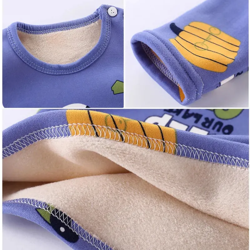 Kinder Cartoon Fleece Pyjama Mini Fashion™ - Tegneserie-fleece-pyjamas til børn Discount