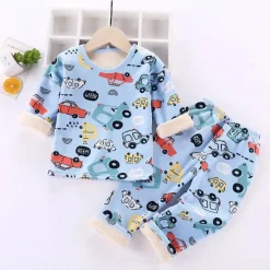 Kinder Cartoon Fleece Pyjama Mini Fashion™ - Tegneserie-fleece-pyjamas til børn Discount