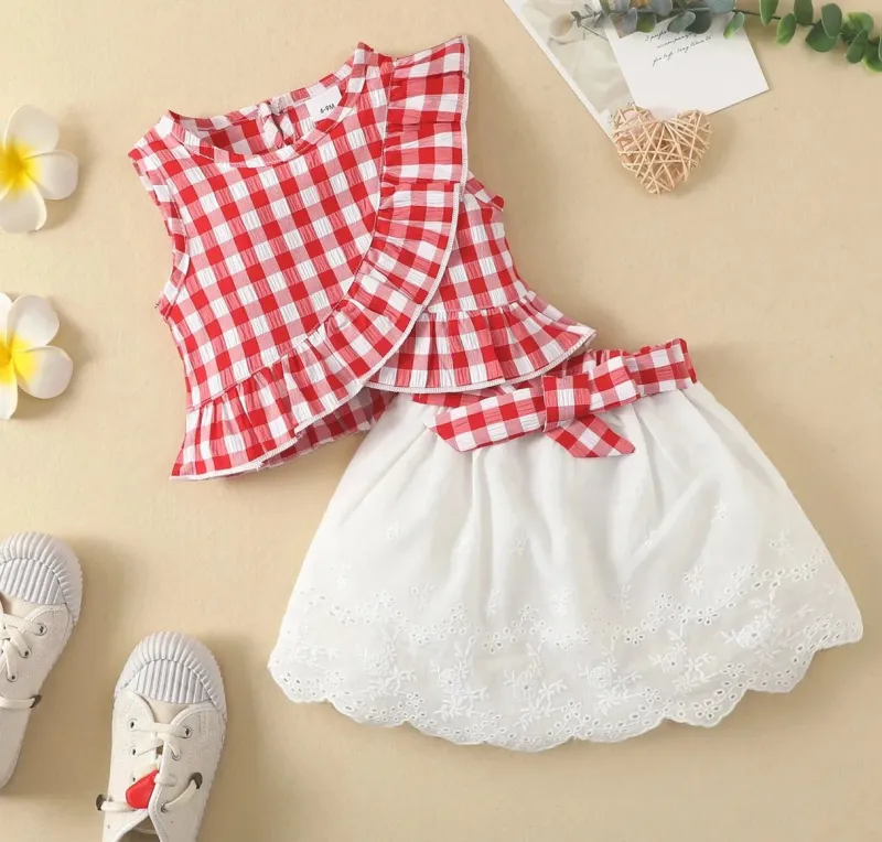 Mini Fashion™ - Top & Shorts-sæt til piger Hot