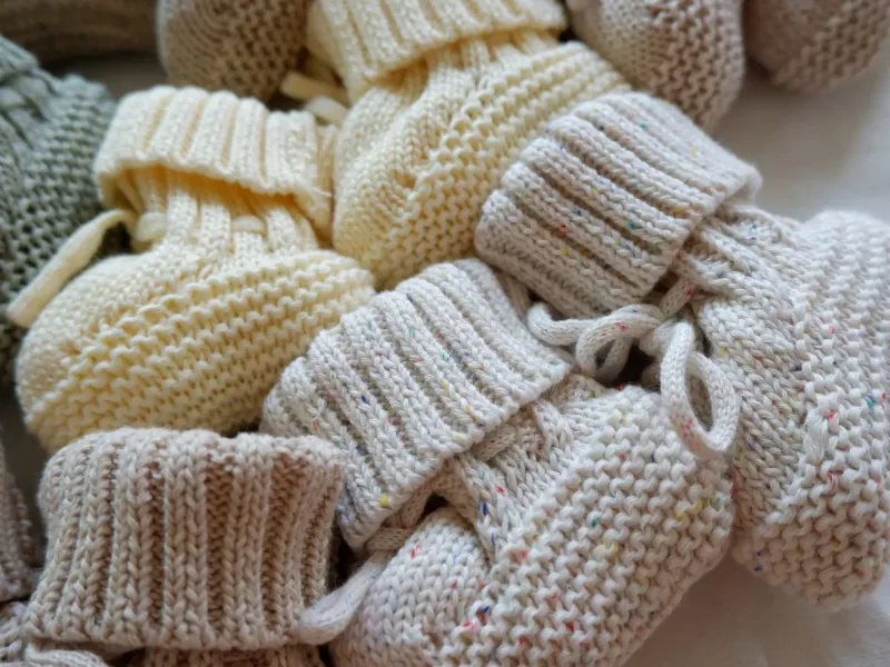 Mini Fashion™ - Varme og stilfulde - Strikkede Babysutsko Discount