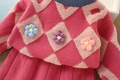 Mini Fashion™ - Vidunderligt Varmt - Vintage Strikket Sweater & Nederdel Sale
