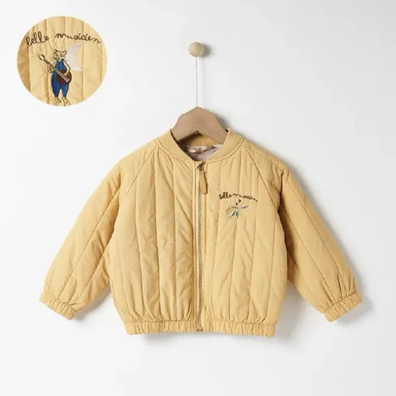 Katoenen Winterjas met Borduursel Mini Fashion™ - Vinterjakke i Bomuld med Broderi Hot