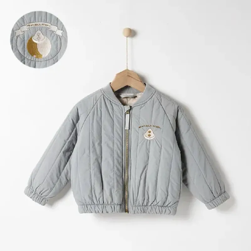 Katoenen Winterjas met Borduursel Mini Fashion™ - Vinterjakke i Bomuld med Broderi Hot