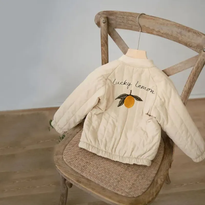Katoenen Winterjas met Borduursel Mini Fashion™ - Vinterjakke i Bomuld med Broderi Hot