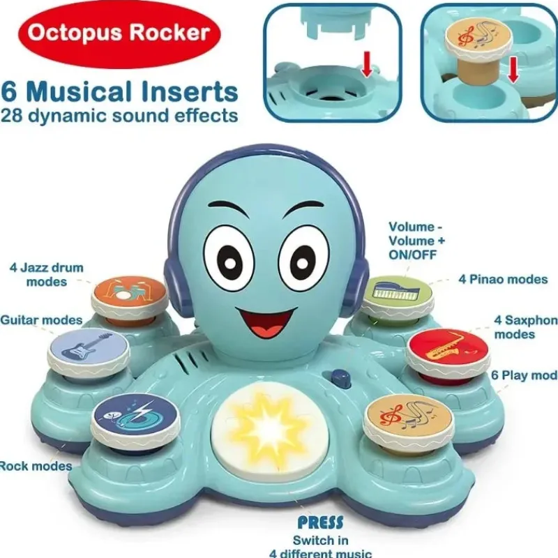 Musical Octo™ - Blæksprutte Musikfest - Musiklegetøj Sale