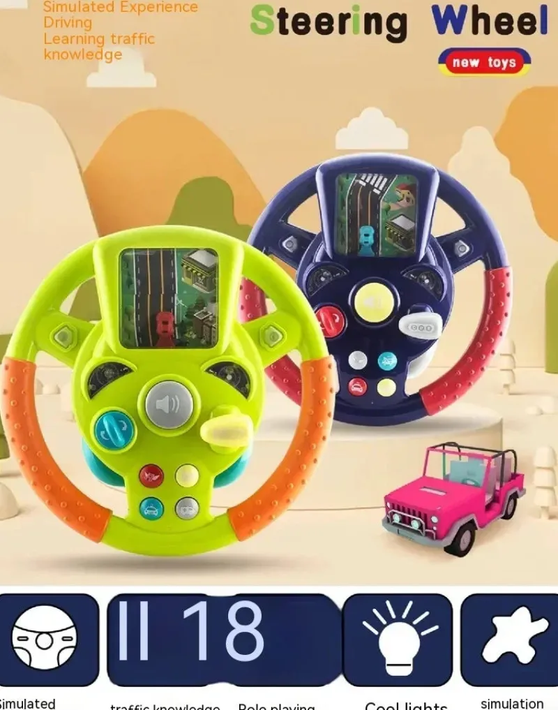 Toy Steering Wheel™ - Mini-rat, Maksimal Sjov - Legetøjsrat New
