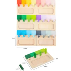 Woods™ - farverig Montessori - sjov læringstavle Discount