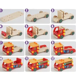 Woods™ - Finmotorik og koordination - Legetøjskøretøj til byggeri Discount