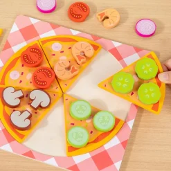 Woods™ - Fremme kreativitet og motoriske færdigheder - Pizza- og kagesæt til børn New