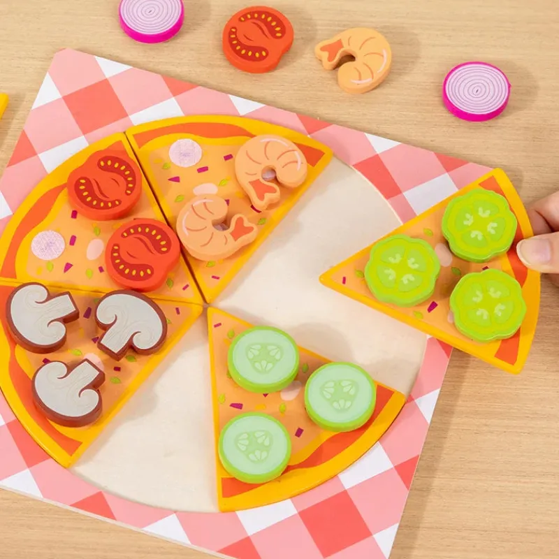 Woods™ - Fremme kreativitet og motoriske færdigheder - Pizza- og kagesæt til børn New