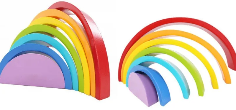 Woods™ | Montessori regnbue i træ Discount