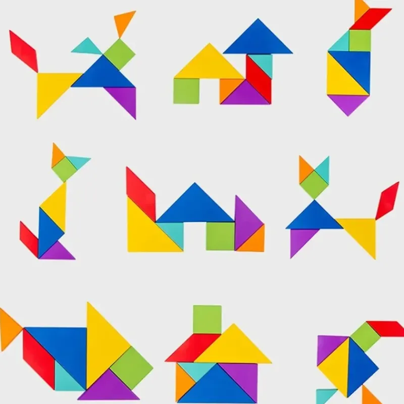 Woods™ - Tilskynd til logisk tænkning - Tangram-puslespil i træ Hot